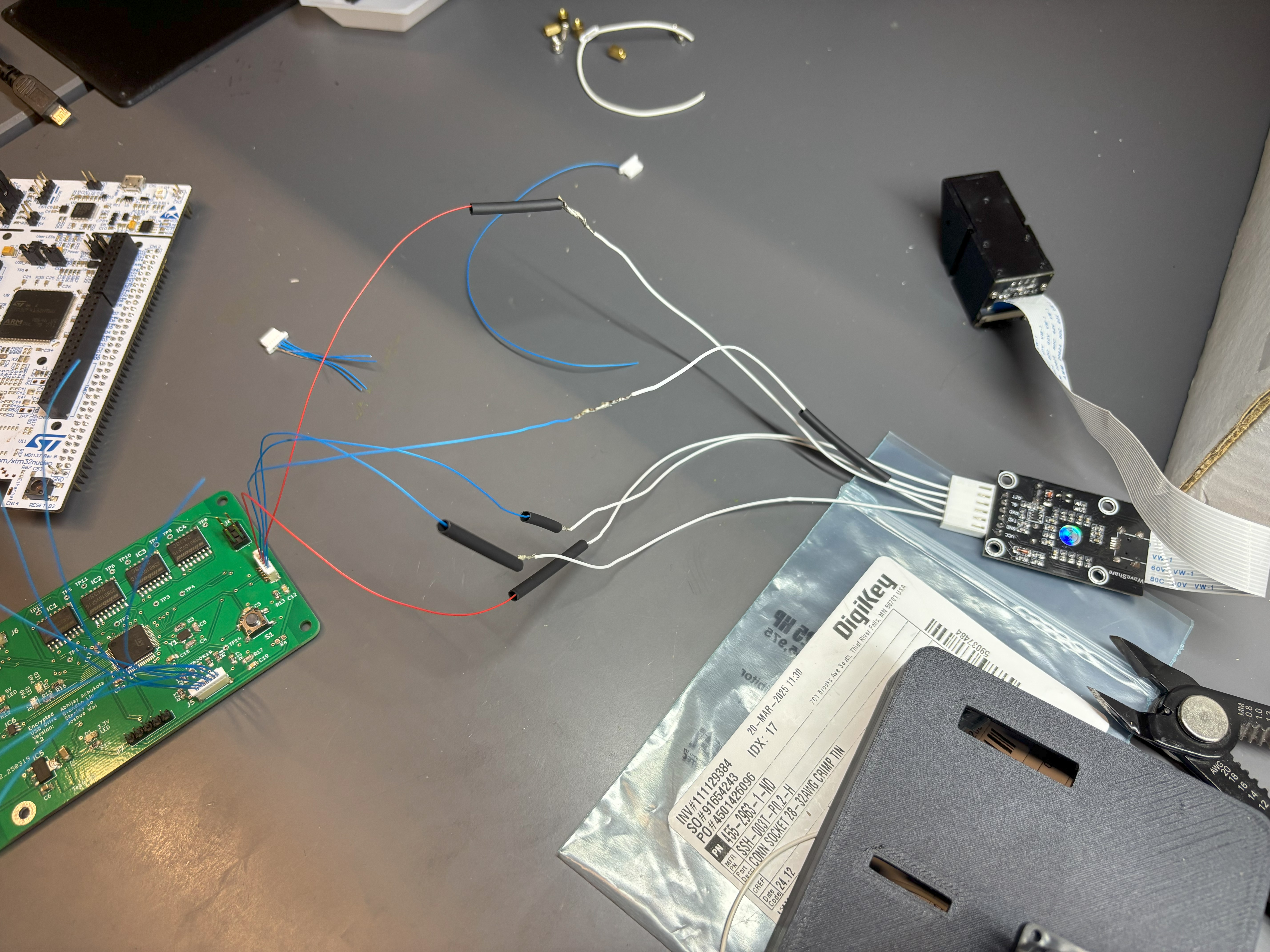 soldered fingerprint sensor wires